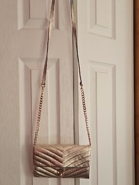 Rebecca Minkoff Metallic Gold Quilted Crossbody Bag